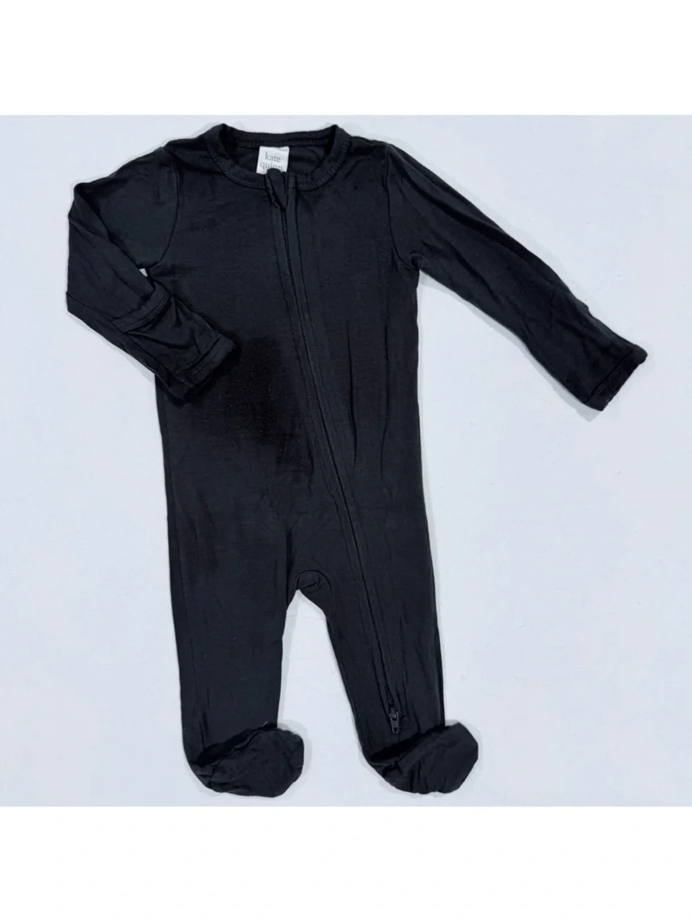 Kate Quinn Footie Boys 3-6M Girls Modal Sleeper Zipper Black Pajamas PJs Summer
